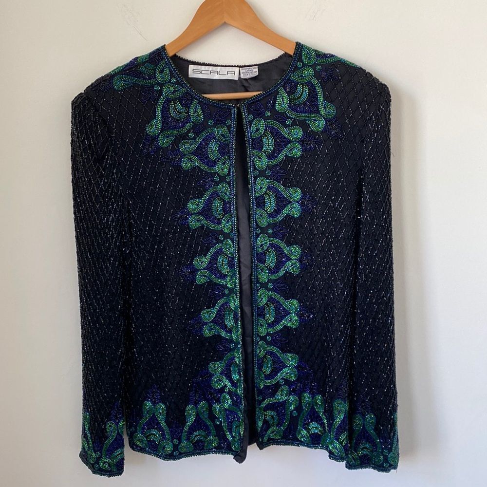 Vintage Silk Beaded Open Top - Picture 13 of 17